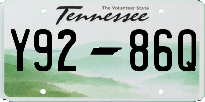 TN license plate Y9286Q
