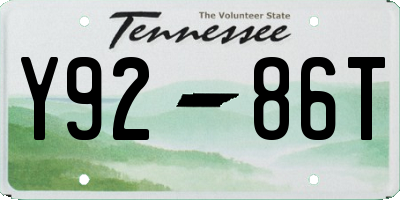 TN license plate Y9286T