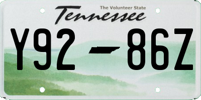 TN license plate Y9286Z