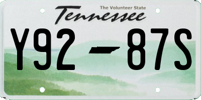 TN license plate Y9287S