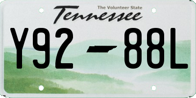 TN license plate Y9288L