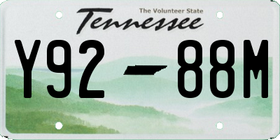 TN license plate Y9288M