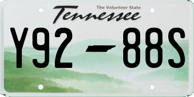 TN license plate Y9288S