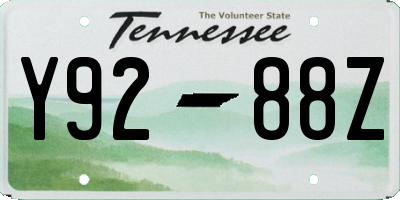 TN license plate Y9288Z
