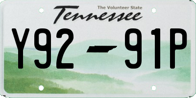 TN license plate Y9291P