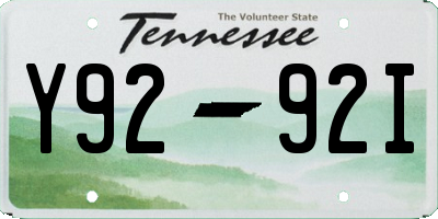 TN license plate Y9292I