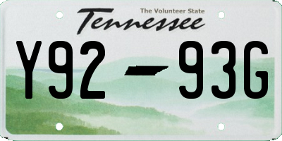 TN license plate Y9293G