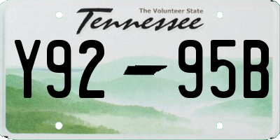TN license plate Y9295B