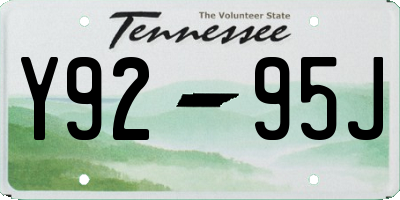 TN license plate Y9295J