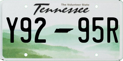 TN license plate Y9295R