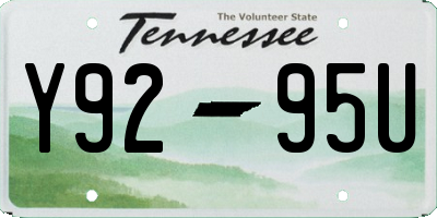 TN license plate Y9295U