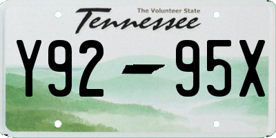 TN license plate Y9295X