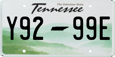 TN license plate Y9299E