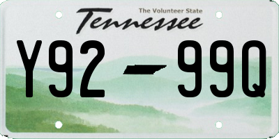 TN license plate Y9299Q