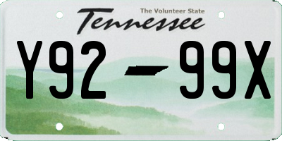 TN license plate Y9299X