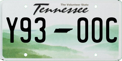 TN license plate Y9300C