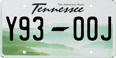 TN license plate Y9300J