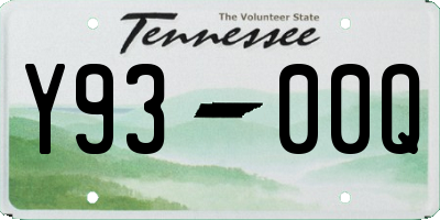 TN license plate Y9300Q
