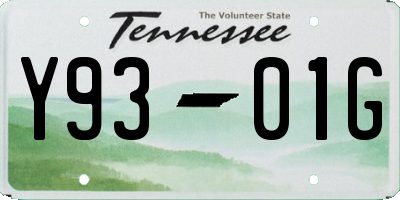 TN license plate Y9301G