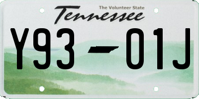 TN license plate Y9301J