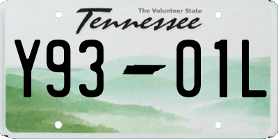 TN license plate Y9301L