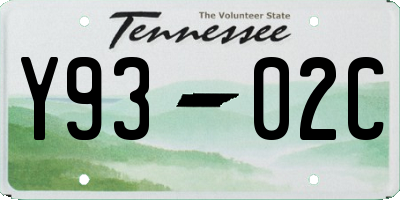 TN license plate Y9302C