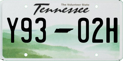 TN license plate Y9302H
