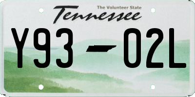 TN license plate Y9302L