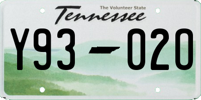 TN license plate Y9302O