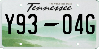 TN license plate Y9304G