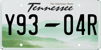 TN license plate Y9304R