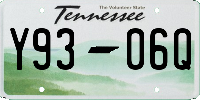 TN license plate Y9306Q