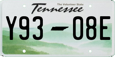 TN license plate Y9308E