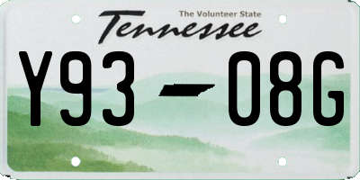 TN license plate Y9308G