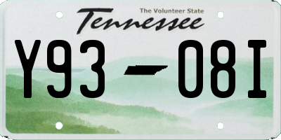 TN license plate Y9308I