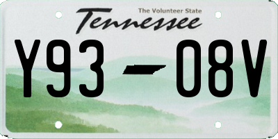 TN license plate Y9308V