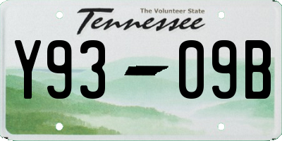 TN license plate Y9309B