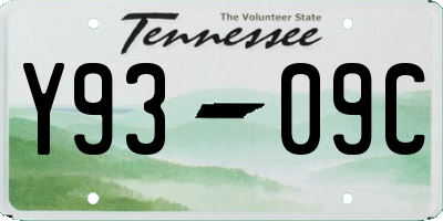 TN license plate Y9309C