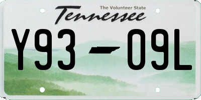 TN license plate Y9309L