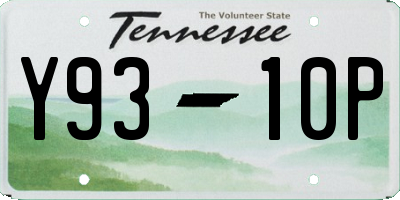 TN license plate Y9310P