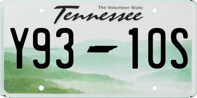 TN license plate Y9310S