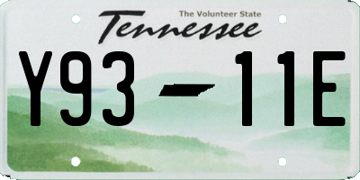 TN license plate Y9311E
