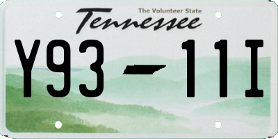TN license plate Y9311I