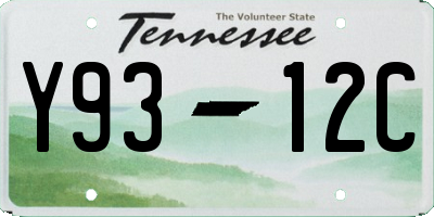 TN license plate Y9312C