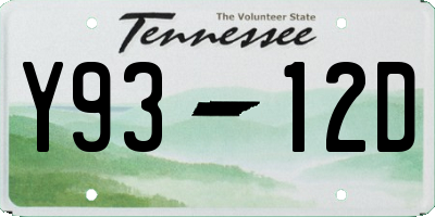 TN license plate Y9312D