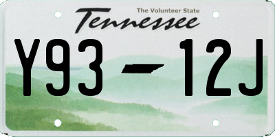 TN license plate Y9312J