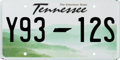 TN license plate Y9312S