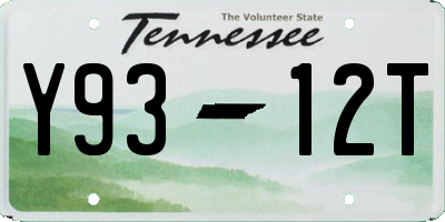 TN license plate Y9312T