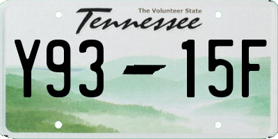 TN license plate Y9315F