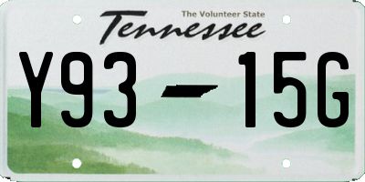 TN license plate Y9315G